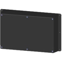 Serpac ENCLOSURE;MOUNTING FLANGE;ABS PLASTIC;RECESS FOR LABEL;9.50LX6.34WX2.11H;BLACK