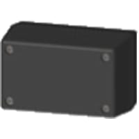 Serpac Enclosure, Box-Lid, Desktop, Plastic, Black, 3.6x2.25x2In, IP40, S Series