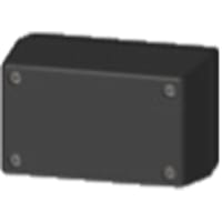 Serpac Enclosure, Box-Lid, Desktop, Plastic, Black, 3.6x2.25x2In, IP40, S Series