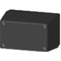 Serpac Enclosure, Box-Lid, Desktop, Plastic, Black, 3.6x2.25x2.5In, IP40, S Series