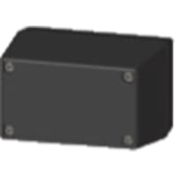 Serpac Enclosure, Box-Lid, Desktop, Plastic, Black, 3.6x2.25x2.5In, IP40, S Series