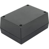 Serpac Enclosure, Box-Lid, Desktop, Plastic, Black, 4.38x3.25x2In, IP40, S Series