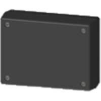 Serpac Enclosure, Box-Lid, Desktop, Plastic, Black, 4.38x3.25x1.5In, IP40, S Series