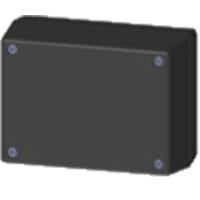 Serpac Enclosure, Box-Lid, Desktop, Plastic, Black, 4.38x3.25x2In, IP40, S Series