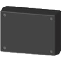 Serpac Enclosure, Box-Lid, Desktop, Plastic, Black, 4.38x3.25x1.5In, IP40, S Series