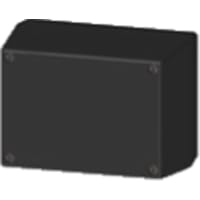 Serpac Enclosure, Box-Lid, Desktop, Plastic, Black, 4.38x3.25x2.5In, IP40, S Series