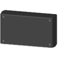 Serpac Enclosure, Box-Lid, Desktop, ABS, UL94HB, Black, 5.62x3.25x2 In, IP40, S Series