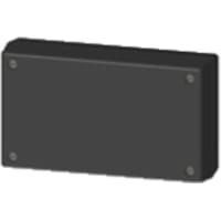 Serpac Enclosure, Box-Lid, Desktop, Plastic, Black, 5.62x3.25x2In, IP40, S Series