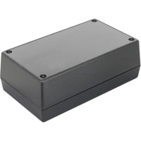 Serpac Enclosure, Box-Lid, Desktop, Plastic, Black, 5.62x3.25x2In, IP40, S Series