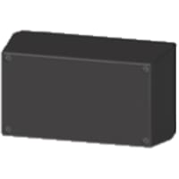 Serpac Enclosure, Box-Lid, Desktop, Plastic, Black, 5.62x3.25x2.5In, IP40, S Series