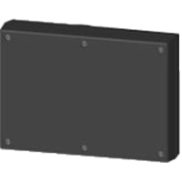 Serpac Enclosure, ABS Plastic, 6.88"L x 4.88"W x 1.50"H, Recess for Label, Black