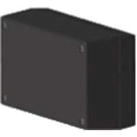 Serpac Enclosure, Box-Lid, Desktop, Plastic, Black, 5.62x3.25x2In, IP40, S Series