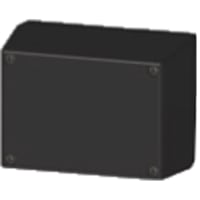 Serpac Enclosure, Box-Lid, Desktop, Plastic, Black, 4.38x3.25x2.5In, IP40, S Series