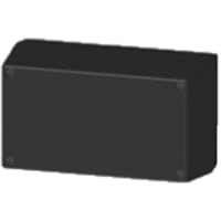 Serpac Enclosure, Box-Lid, Desktop, Plastic, Black, 5.62x3.25x2.5In, IP40, S Series