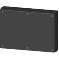 Serpac Enclosure, ABS Plastic, 6.88"L x 4.88"W x 1.50"H, Recess for Label, Black