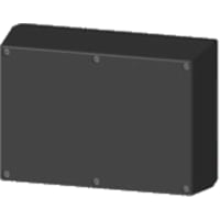 Serpac Enclosure, Box-Lid, Desktop, Plastic, Black, 6.88x4.88x2.5In, IP40, S Series