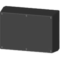 Serpac Enclosure, Box-Lid, Desktop, Plastic, Black, 6.88x4.88x2.5In, IP40, S Series