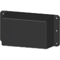 Serpac Enclosure, Flanged Lid, Panel Mnt, ABS, UL94HB, Black, 5.09x2.65x1.6 In, IP40, WM Series