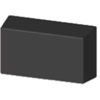 Serpac Enclosure, Box-Lid, Desktop, ABS, UL94HB, Black, 5.62x3.25x1.9 In, IP40, S Series