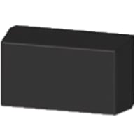 Serpac Enclosure, Box-Lid, Desktop, ABS, UL94HB, Black, 5.62x3.25x2.5 In, IP40, S Series