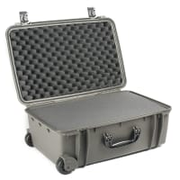 Serpac Wheeled Protective Equipment Case, 24.1"x16.1"x10.1", Foam, Gun Metal Gray