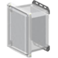 Serpac Enclosure, Flanged, Polycarbonate, UL94V-2, Clear, 11.75x9.98x7.45 In, NEMA4, I Series