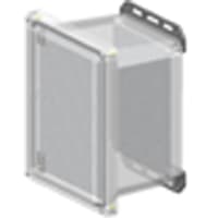 Serpac Enclosure, Flanged, Polycarbonate, UL94V-2, Clear, 11.75x9.98x7.45 In, NEMA4, I Series