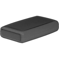 Serpac Enclosure, Clamshell, Handheld, ABS, UL94HB, Black, 4.94x2.75x0.944 In, H Series