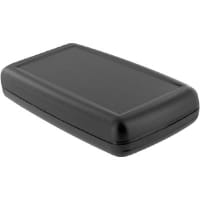 Serpac Enclosure, Clamshell, Handheld, ABS, UL94HB, Black, 4.94x2.75x0.944 In, H Series