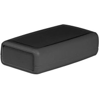 Serpac Enclosure, Clamshell, Handheld, ABS, UL94HB, Black, 4.94x2.75x1.275 In, H Series