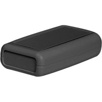 Serpac Enclosure, Clamshell, Handheld, ABS, UL94HB, Black, 3.9x2.2x0.94 In, H Series