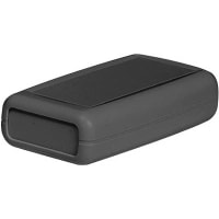 Serpac Enclosure, Clamshell, Handheld, ABS, UL94HB, Black, 3.9x2.2x0.94 In, H Series