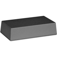 Serpac Enclosure, Box-Lid, Desktop, ABS, UL94HB, Black, 5.62x3.25x1.4 In, IP40, S Series