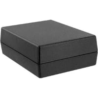 Serpac Enclosure, Box-Lid, Desktop, ABS, UL94HB, Black, 4.38x3.25x1.5 In, IP40, S Series