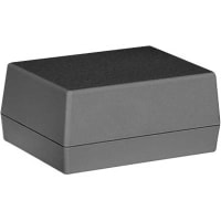 Serpac Enclosure, Box-Lid, Desktop, ABS, UL94HB, Black, 4.38x3.25x2 In, IP40, S Series