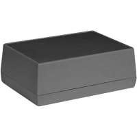 Serpac Enclosure, Box-Lid, Desktop, ABS, UL94HB, Black, 6.88x4.88x2.5 In, IP40, S Series