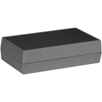 Serpac Enclosure, Box-Lid, Desktop, ABS, UL94HB, Black, 5.62x3.25x1.5 In, IP40, S Series