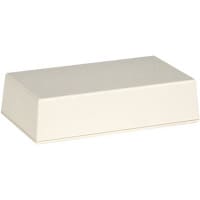 Serpac Enclosure, Box-Lid, Desktop, Plastic, Almond, 5.62x3.25x1.4In, IP40, S Series