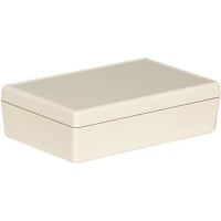 Serpac Enclosure, Box-Lid, Desktop, Plastic, Almond, 3.6x2.25x1In, IP40, S Series