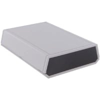 Serpac Enclosure, Clamshell, Desktop, ABS, UL94HB, Gray, 7.12x5x1.62 In, A Series