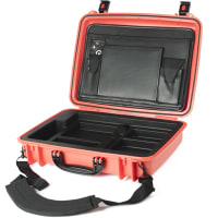 Serpac Protective Equipment Case, 20.1"X15.5"X5.5", W/o Foam, Orange