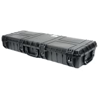 Serpac Wheeled Protective Equipment Case, IP 67, 46.6"x16.7"x6.8", W/o Foam, Black