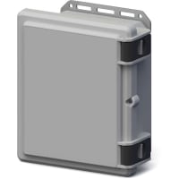 Serpac Enclosure; Industrial; Hinged Latches- Top Gray Bottom Gray