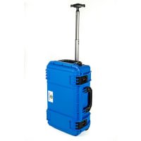 Serpac Wheeled Protective Equipment Case, 21.9"x13.9"x8.9", W/o Foam, Blue