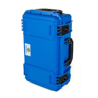 Serpac Wheeled Protective Equipment Case, 21.9"x13.9"x8.9", Foam, Blue