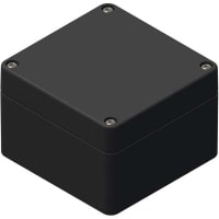 Serpac Enclosure; Box-Lid; Polycarbonate, UL94V-2; Black; 3.22x3.15x2.17 In; NEMA4; RB