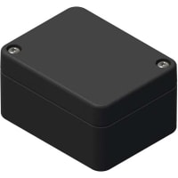 Serpac Enclosure; Box-Lid; Polycarbonate, UL94V-2; Black; 2.55x1.97x1.38 In; NEMA4; RB