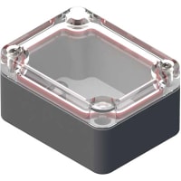 Serpac Enclosure; Box-Lid; Polycarb; UL94V-2; Clear/Gray; 2.55x1.97x1.38 In; NEMA4