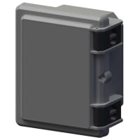 Serpac Hinged Lid Cabinent-Gray, Polycarbonate, Nema4, 9.7 X 8.2 X 5.5"