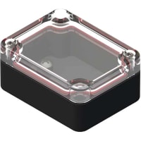 Serpac Watertight Polycarbonate Instrument Enclosure- Clear/Black, 2.56 x 1.97 x 1.18 i